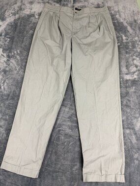 Dockers Mens  Khaki Green Pleated Pants 40